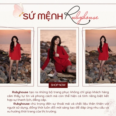 Áo blazer Rubyhouse dáng suông 2 lớp, vest đỏ nhung vải tuyết Hàn – 450.000 VND 4