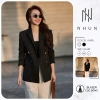 Áo blazer suông NHUN N185 hai hàng khuy dáng dài thanh lịch sang trọng, giảm còn 390k