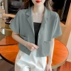 Áo Blazer Tay Ngắn Nữ Mùa Hè Mỏng, Thiết Kế Niche, Phù Hợp - Giá 145.000₫
