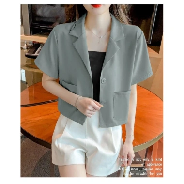 Áo Blazer Tay Ngắn Nữ Mùa Hè Mỏng, Thiết Kế Niche, Phù Hợp - Giá 145.000₫ 8