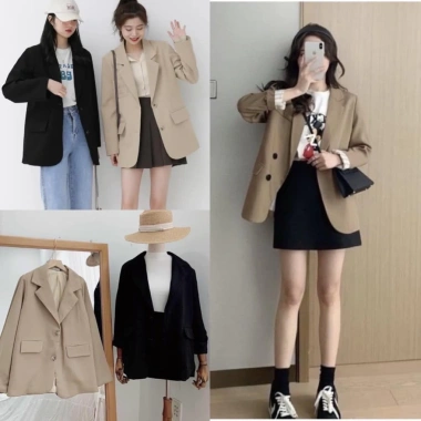 Áo Blazer Túi Nắp 2 Lớp Basic Vest Nữ Hàn Quốc 2 màu Đen Be Giá 139k