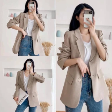 Áo Blazer Túi Nắp 2 Lớp Basic Vest Nữ Hàn Quốc 2 màu Đen Be Giá 139k