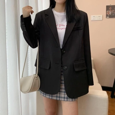 Áo Blazer Túi Nắp 2 Lớp Basic Vest Nữ Hàn Quốc 2 màu Đen Be Giá 139k
