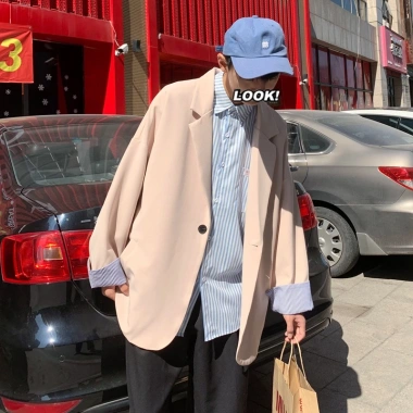 Áo blazer unisex BZ12 form rộng phong cách năng động Hàn Quốc giá 179.000₫
