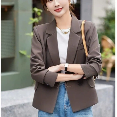Áo blazer unisex hai lớp cao cấp màu nâu - Vest công sở, giảm giá chỉ 380.000đ Áo blazer unisex hai lớp cao cấp màu nâu - Vest công sở, giảm giá chỉ 380.000đ