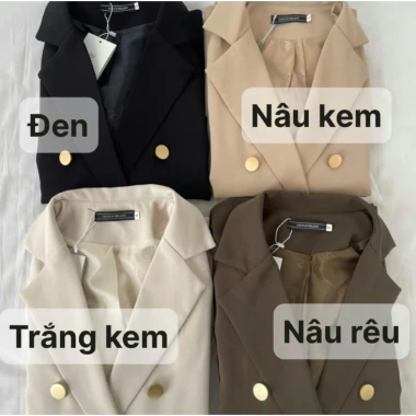 Áo Blazer & Vest Nữ Dài Tay Form Suông Đệm Vai - Sẵn Hàng, Giá 330k 2