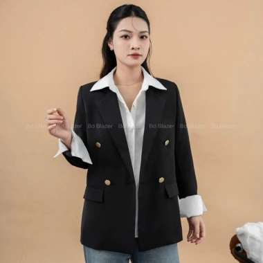Áo Blazer & Vest Nữ Dài Tay Form Suông Đệm Vai - Sẵn Hàng, Giá 330k 5