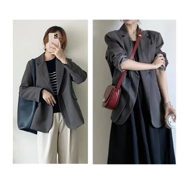 Áo Blazer & Vest Nữ Form Rộng, 2 Lớp Đệm Vai, Phong Cách Hàn Quốc, Bigsize, Tay Dài 7 Áo Blazer & Vest Nữ Form Rộng, 2 Lớp Đệm Vai, Phong Cách Hàn Quốc, Bigsize, Tay Dài 7