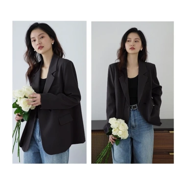 Áo Blazer & Vest Nữ Form Rộng, 2 Lớp Đệm Vai, Phong Cách Hàn Quốc, Bigsize, Tay Dài