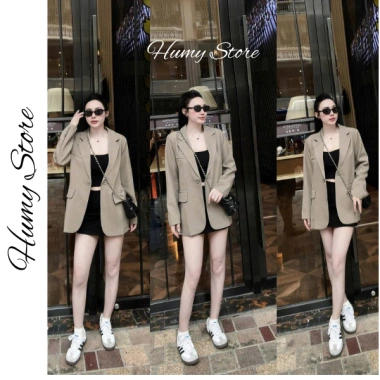 Áo Blazer Xẻ Lưng Gắn Cúc Hàng Chất Đẹp Loại 1 - Giá 329k tại Humy Store 9