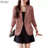 Áo Blazers Nữ Hàn Quốc Tay Dài Túi Nắp Đôi Không Lót Ngực Giá 303.629 VND