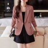 Áo Blazers Nữ Hàn Quốc Tay Dài Túi Nắp Đôi Không Lót Ngực Giá 303.629 VND 5