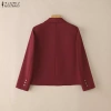 Áo Blazers Nữ Hàn Quốc Tay Dài Túi Nắp Đôi Không Lót Ngực Giá 303.629 VND 9