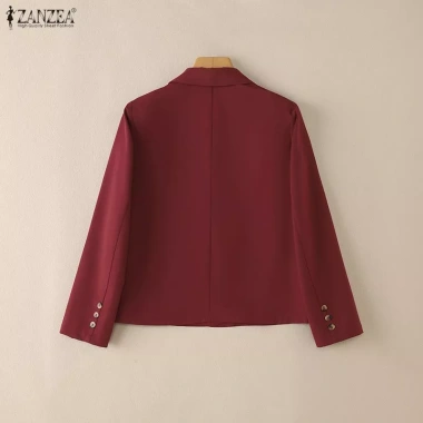 Áo Blazers Nữ Hàn Quốc Tay Dài Túi Nắp Đôi Không Lót Ngực Giá 303.629 VND