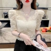 Áo blouse Barong Philippines cỡ lớn, thêu lỗ đơn giản, ren tương phản, phong cách ASEAN, giá 164,488₫ 7