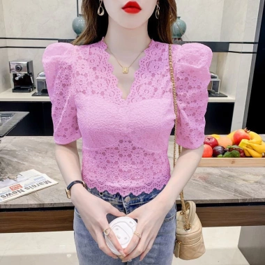 Áo blouse Barong Philippines cỡ lớn, thêu lỗ đơn giản, ren tương phản, phong cách ASEAN, giá 164,488₫ 13