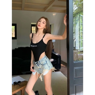 Áo bodysuit hai dây liền thân ôm sexy, xu hướng Hàn Quốc, đi biển - QCCC SP155 4