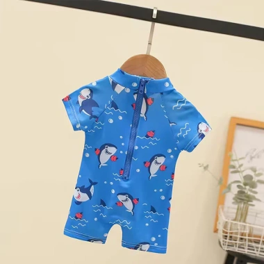 Áo Bơi Liền Quần Ngắn Tay In Hình Dễ Thương cho Bé 0-3 tuổi - Giá Ưu Đãi 126.036 đ 5