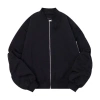 Áo bomber trần phao 3 lớp dày dặn, cổ đứng, màu đen, ấm áp - Giá 265.000₫ (Xả hàng) 2