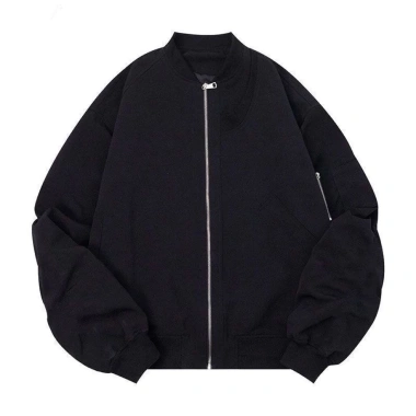 Áo bomber trần phao 3 lớp dày dặn, cổ đứng, màu đen, ấm áp - Giá 265.000₫ (Xả hàng) 2
