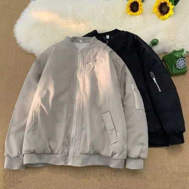Áo bomber trần phao 3 lớp dày dặn, cổ đứng, màu đen, ấm áp - Giá 265.000₫ (Xả hàng) 4