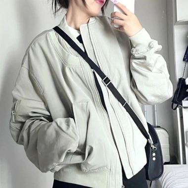 Áo bomber trần phao 3 lớp dày dặn, cổ đứng, màu đen, ấm áp - Giá 265.000₫ (Xả hàng) 6
