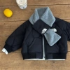 Áo bóng chày trẻ em cotton dày đứng cổ thời trang, đồng phục LeTong 160k 3