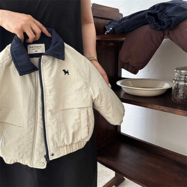 Áo bóng chày trẻ em cotton dày đứng cổ thời trang, đồng phục LeTong 160k 8