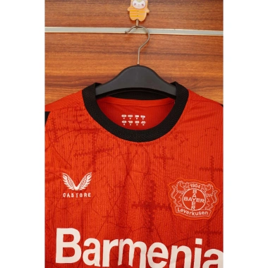 Áo Bóng Đá Bayer 04 Leverkusen Đỏ Mùa 24-25 - Vải Mè Thái Caro, Giá Giảm 220.000 VND 3