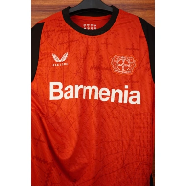 Áo Bóng Đá Bayer 04 Leverkusen Đỏ Mùa 24-25 - Vải Mè Thái Caro, Giá Giảm 220.000 VND 4