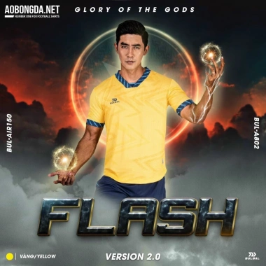 Áo bóng đá Flash 2 không logo, thun 2 lớp, thiết kế sắc nét, giảm giá 21% - chỉ 229.000 VND 5