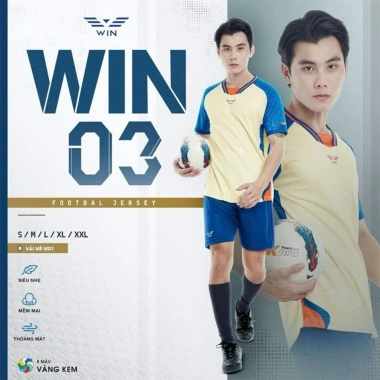 Áo Bóng Đá Nam Nữ Không Logo Win 03 - Vải Mè Caro Cao Cấp, Thoáng Mát và Co Giãn, Giá 260.000đ 2