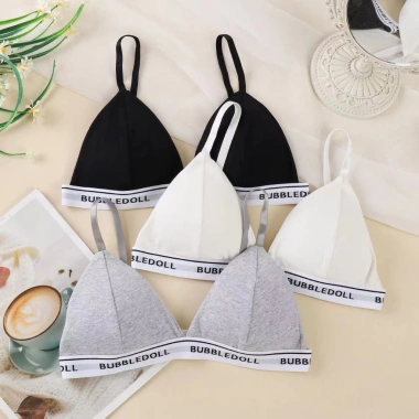Áo Bra 2 Mảnh Tam Giác Quyến Rũ, 2 Dây Mút Mỏng Viền Chữ - Thời Trang Đi Biển AMYBRA B3.009 Giá 64.000₫