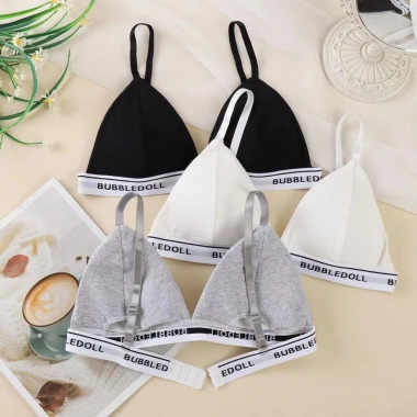 Áo Bra 2 Mảnh Tam Giác Quyến Rũ, 2 Dây Mút Mỏng Viền Chữ - Thời Trang Đi Biển AMYBRA B3.009 Giá 64.000₫