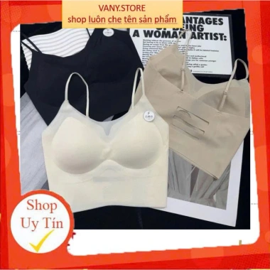 Áo Bra BRA56 2 dây chất đúc su phi lụa mềm, co giãn, tăng dáng, không lộ viền - 120k