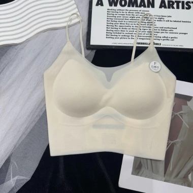 Áo Bra BRA56 2 dây chất đúc su phi lụa mềm, co giãn, tăng dáng, không lộ viền - 120k