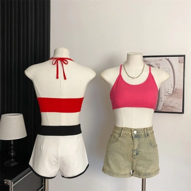 Áo Bra Cotton Mút Mỏng Dây Thắt 2 Dây Xinh Xắn Đi Biển Nữ AMYBRA B8.703 62k 6