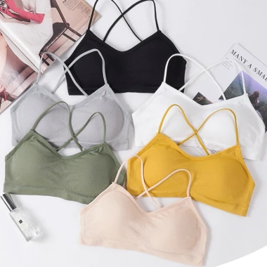 Áo bra nữ 2 dây mảnh LANIXA B5.507 - Đan chéo lưng, đệm mút mỏng, ôm ngực, 46.500₫ 3 Áo bra nữ 2 dây mảnh LANIXA B5.507 - Đan chéo lưng, đệm mút mỏng, ôm ngực, 46.500₫ 3