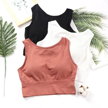 Áo bra nữ croptop thể thao cotton thấm mồ hôi, phong cách tập gym - LANIXA B6.666 70,100₫ 2