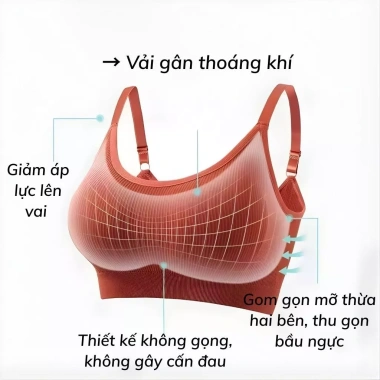 Áo bra nữ đệm mút sắn mỏng nhẹ, thoáng khí, co giãn thoải mái gym yoga