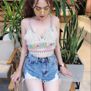 Áo bra nữ ren 2 dây phong cách thổ cẩm - Xinh xắn, giá chỉ 113.600₫