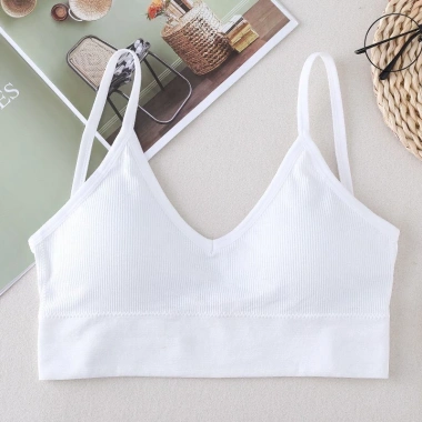 Áo bra nữ tập gym gân tăm đệm mút mỏng 2 dây khoét lưng chữ U - LANIXA B367 43k 10