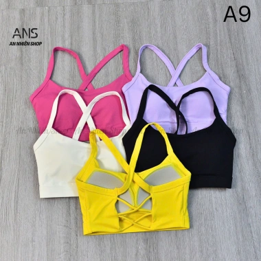 Áo Bra Thể Thao Dây Đan Mút Đúc AN NHIÊN Thun Lạnh LULU Thấm Hút Mồ Hôi Co Giãn 4 Chiều 275k