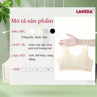 Áo bra thể thao nữ A611, đệm mút, cotton thấm mồ hôi, lưới thoáng mát, 86.240₫