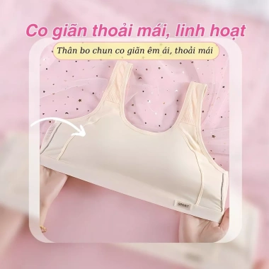 Áo bra thể thao nữ A611, đệm mút, cotton thấm mồ hôi, lưới thoáng mát, 86.240₫