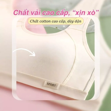 Áo bra thể thao nữ A611, đệm mút, cotton thấm mồ hôi, lưới thoáng mát, 86.240₫