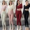 Áo Bra Thể Thao Nữ Dài Tay Xén Cổ Thun Lạnh Thấm Hút Mồ Hôi Co Giãn 4 Chiều - AN NHIÊN SHOP 370k 7