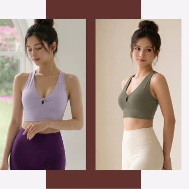 Áo Bra Thể Thao Nữ Đan Dây Vặn Xoắn, Cúp Ngực Thun Lạnh Co Giãn, Thấm Hút Mồ Hôi - Giá 280k 5