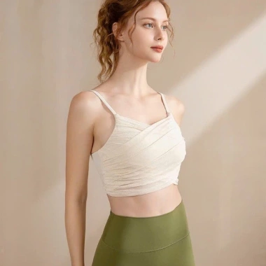 Áo Bra Thể Thao Nữ Hai Dây Thun Lạnh Co Giãn, Thấm Hút Mồ Hôi, Yoga Tại Nhà - A16 7