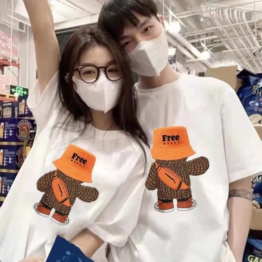 Áo cặp nam nữ áo đôi in hình gấu cotton thoáng mát thấm hút mồ hôi Giá 109k